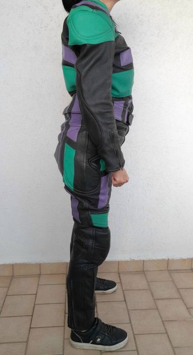 Costumație moto piele, S-M/40, damă
