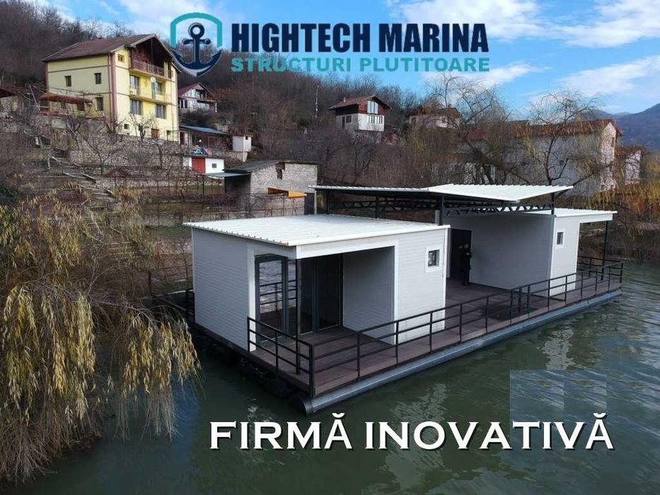 Pontoane și căsuțe plutitoare cu flotori din plastic PE-HD