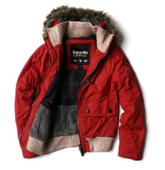 Geaca iarna Apline Bomber Jacket Superdry Bumbac/marime M-L/rosie