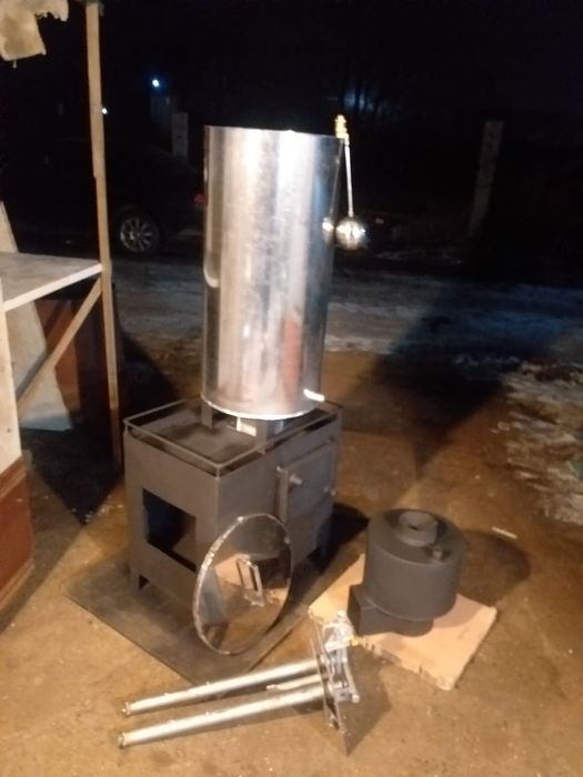 Продам котёл для бани газовый, унив-й. Горячая вода 100л, мокрый пар.ы