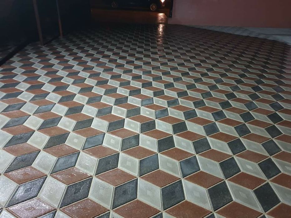Extra preturi pentru pavaje si pavele model Romb 3D 27x16 cu montaj