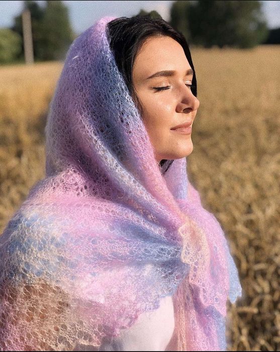 Шаль паутинка 2шт