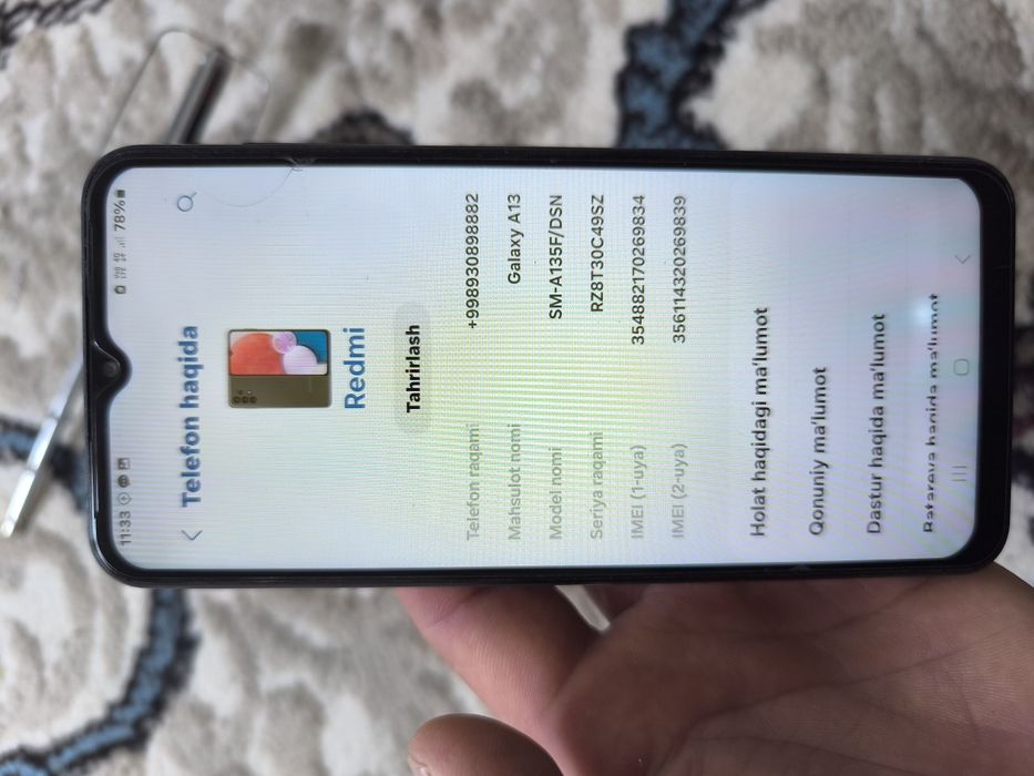 Samsung a 13 telefoni