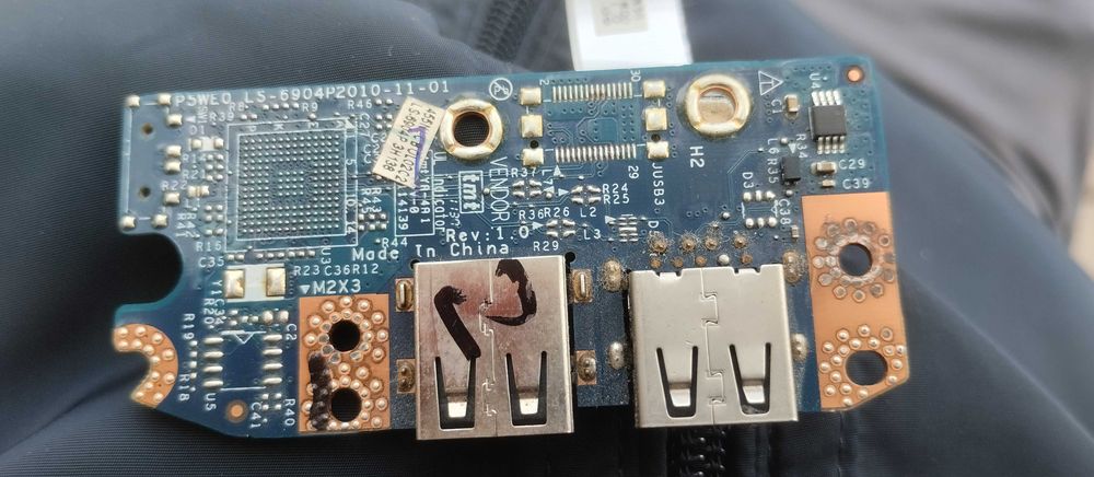 USB портове с платка и лентов кабел за лаптоп Acer Aspire 5750