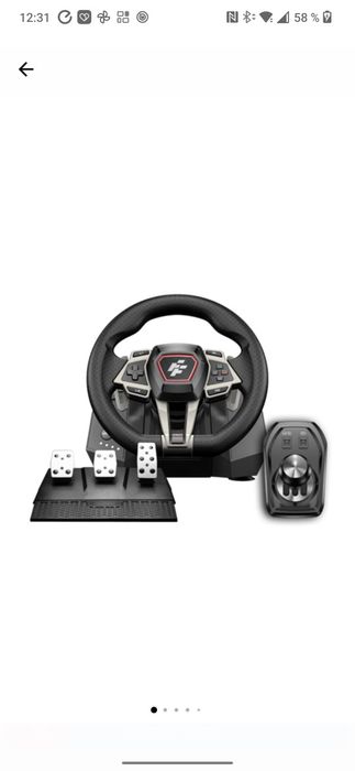 Volan Gaming FlashFire Imola F107 negru cu rosu