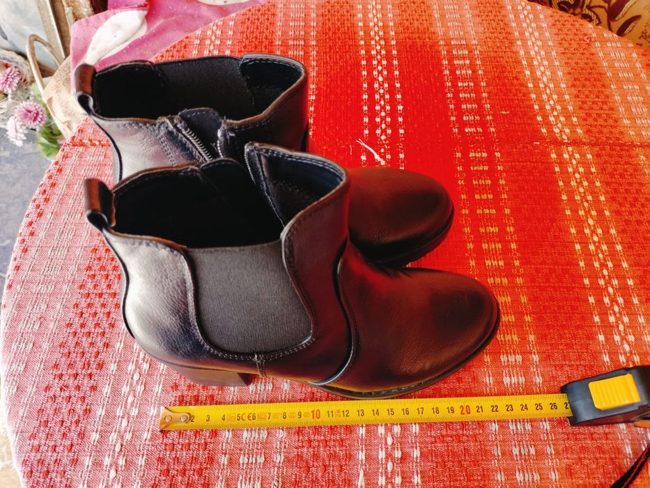 Botine damă Graceland (Deichmann) cu toc gros – Negre – Mărime 36