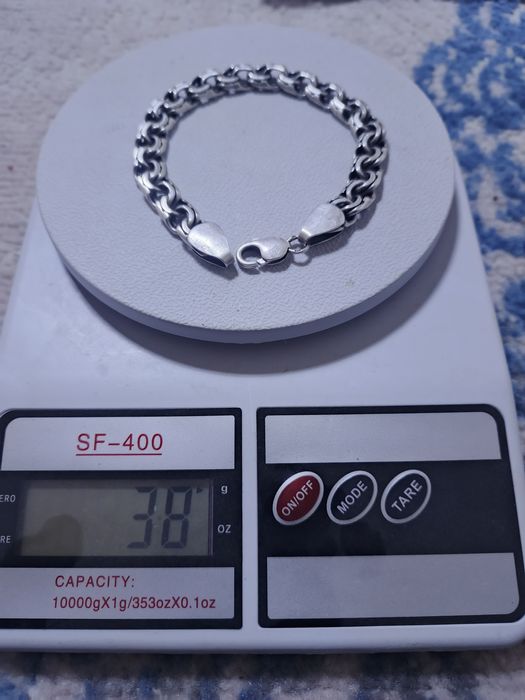 Мужской браслет серебро 925