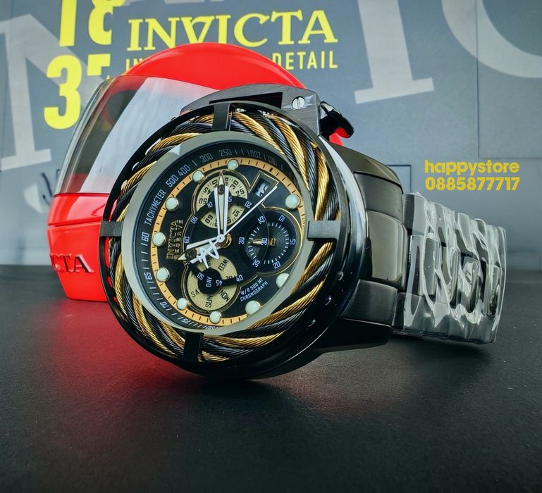 часовник INVICTA Reserve I-Force Chronograph Black 52 mm, Инвикта нов