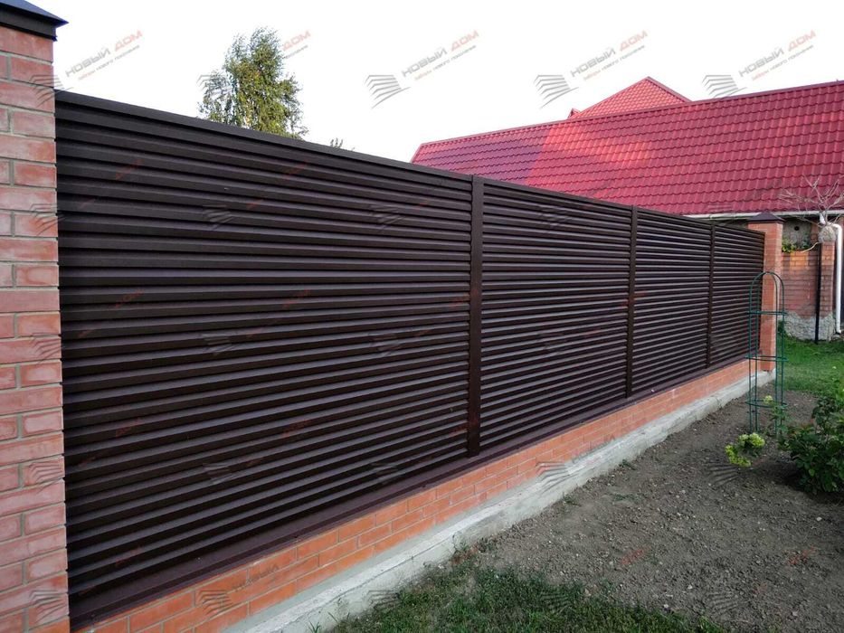 Забор жалюзи горизонтальный