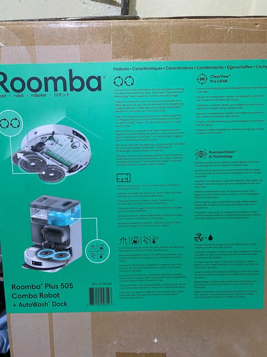 ROOMBA PLUS 505 COMBO ROBOT +Autowwash +Dock