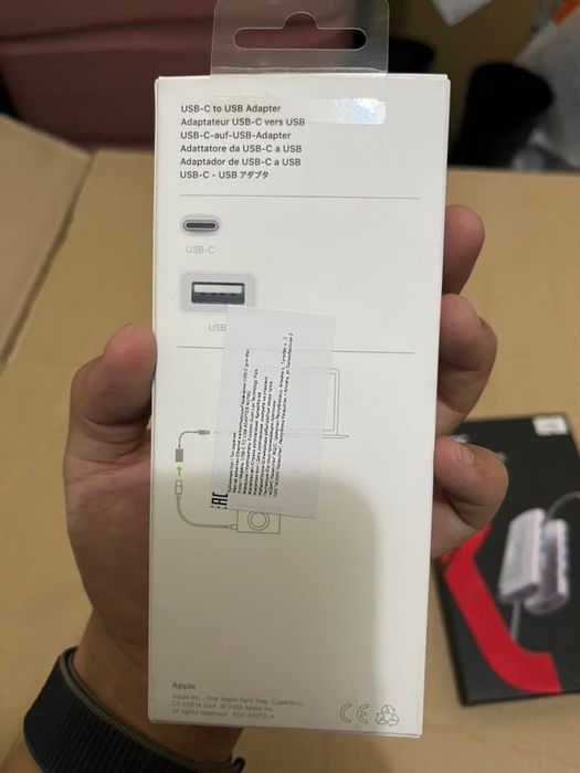 Оригинальный переходник apple usb-a на usb-c