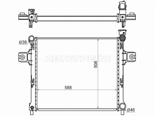 Радиатор охлаждения двигателя  Jeep Commander