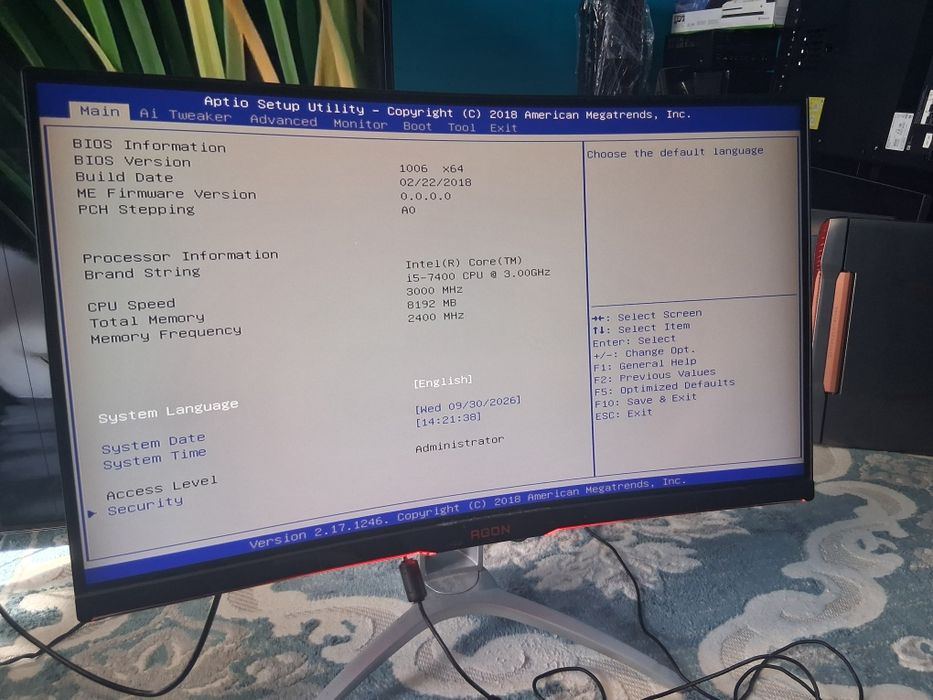 Vand monitor geming  aoc agon model AG322QCX