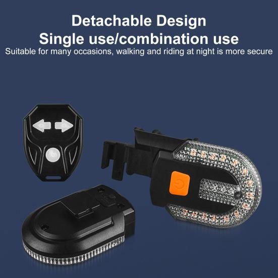 Stop semnalizare usb bicicleta doua prindere fata/spate 38 de leduri