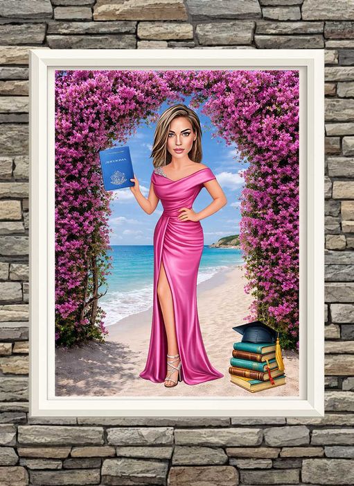 Дигитални карикатури-шарж по снимка-подарък за  завършване, бал,сватба