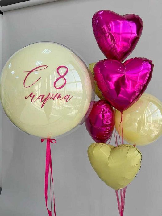 Шары на 8 марта декорация , оформление ( 8 mart padarka) oformleniya