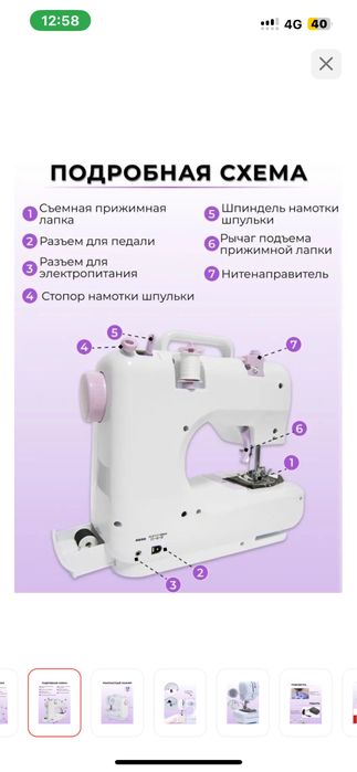 Электрическая швейна машинка.