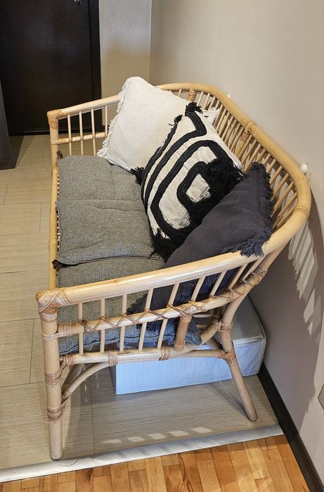 Ратанов двуместен диван Jysk