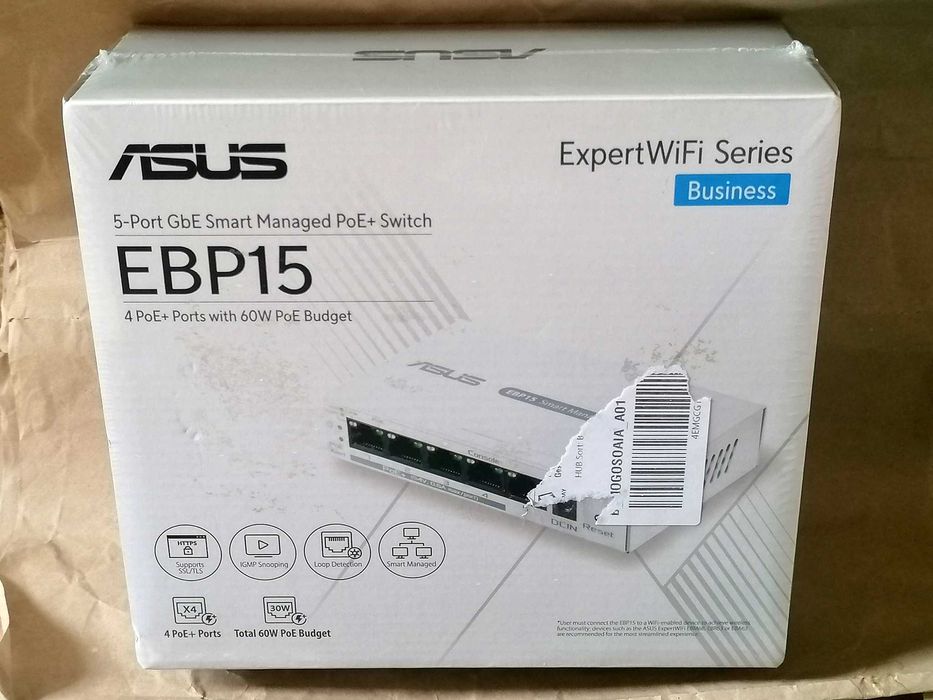 ASUS Business ExpertWiFi EBP15 + Switch PoE,nou,sigilat,garantie!