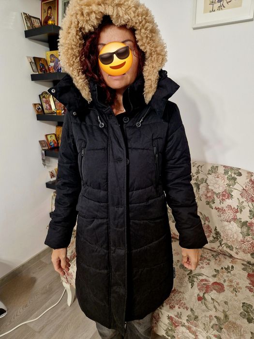 Geacā parka cu blanita naturala S