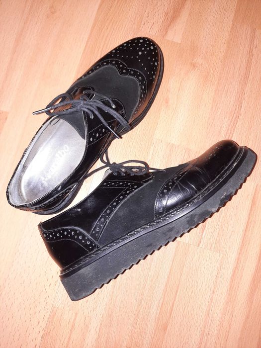 Pantofi damă Marelbo, din piele și piele întoarsă