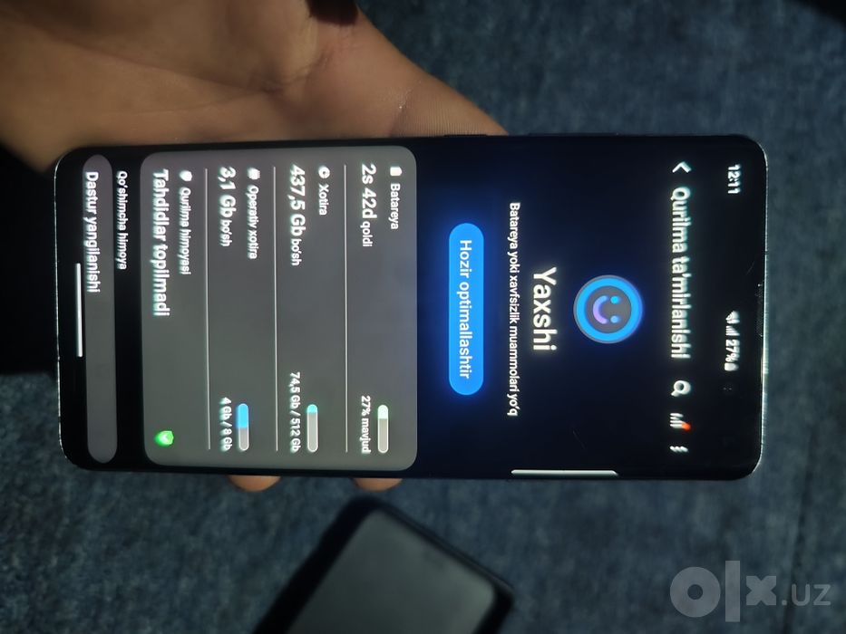 samsung s10+ 5G tiniq holatda holati 10 dan 10