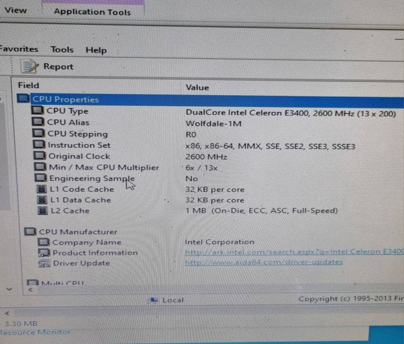 Настолен компютър с монитор intel 2.6ghz\1tb hdd\6gb ram \ 512MB Video