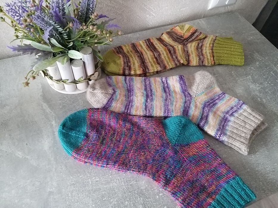 Носки шерстяные ручная вязка