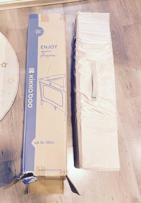 Кошара за игра KikkaBoo - Enjoy, Beige Bear + матрак