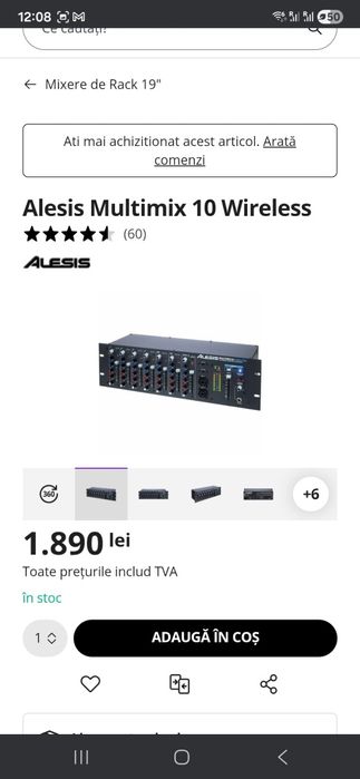Vand mixer Alesis multimix wireless 10 canale