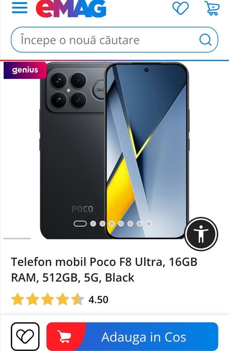 Poco F8 Ultra Black 16GB  Ram  512GB