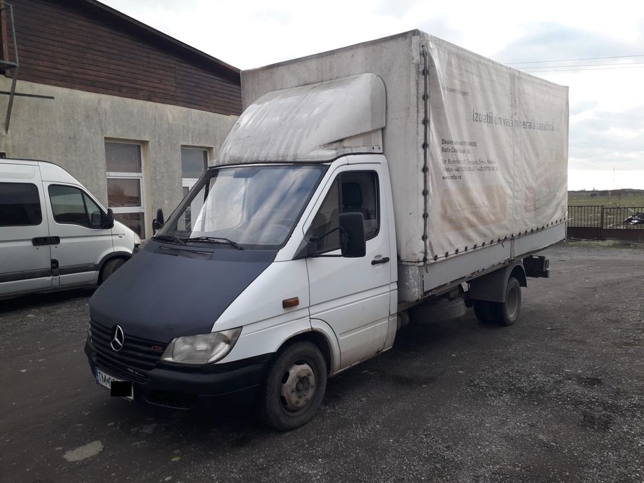 Mercedes sprinter 2.2 diesel 130cp punte cu roti dublu camioneta prelata 3,5t cat. B