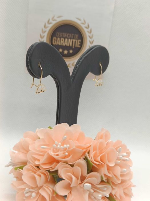 Cercei aur 14K 0.98g (Ag16 Moldova b33655) - Garantie 2 ani!