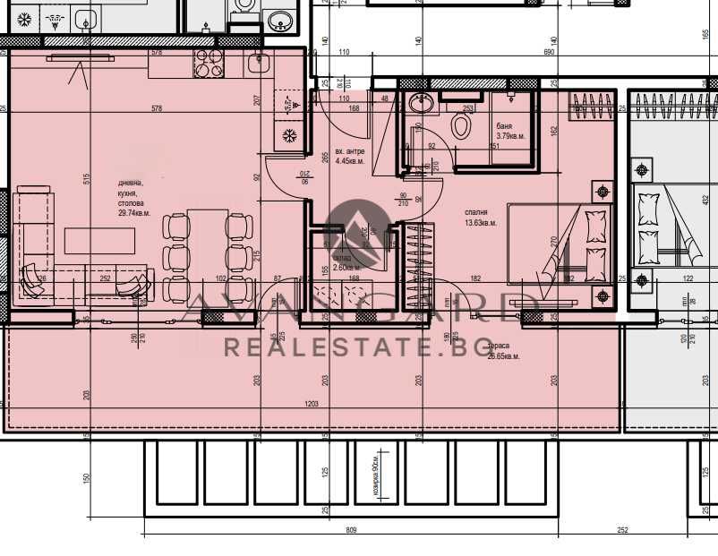 оф.23179 Двустаен в луксозна сграда/ Смирненски