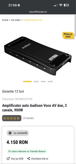 Amplificatoare Audison Forza M1D , Audison Voce AV Due