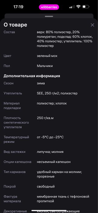 Зимний комбинезон