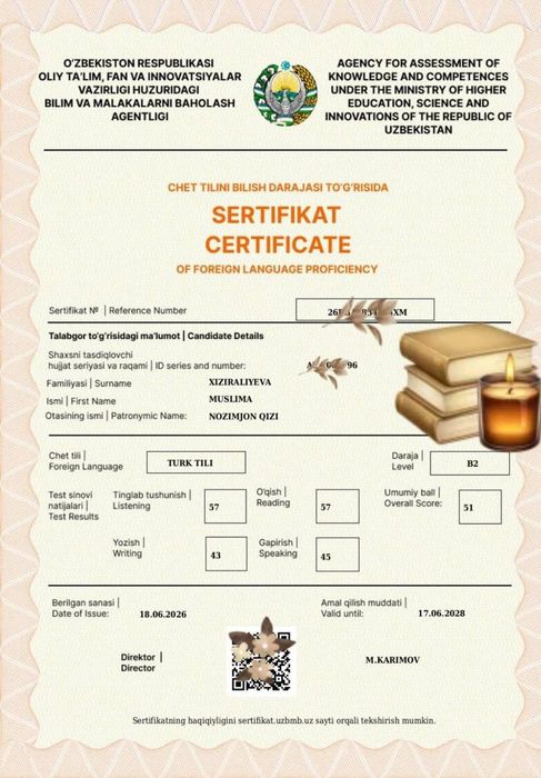 Turk tili cefr TYS kurslari! Endi onlayn formatda