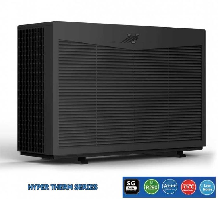 12.1 KW  Инверторна  МОНОФАЗНА ТЕРМОПОМПА Hyper Therm, до 75 градуса