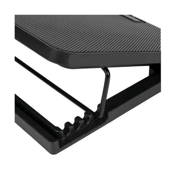 Охлаждаща поставка Mercado Trade, За лаптоп, Led светлина, Черен