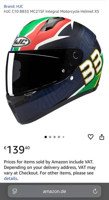 Casca moto HJC C10 Brad Binder 33 - marime XS - noua, sigilata