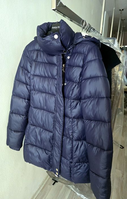 Яке с качулка и колан Patrizia Pepe,38/XSтъкмо синьо, ново с етикет!