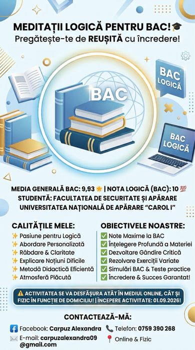 Meditații la LOGICĂ pentru examenul de BACALAUREAT