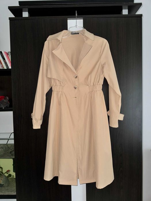 Trench cu talie elastica