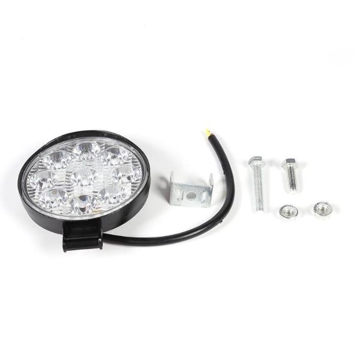 2 Бр. 27W Кръгли Мини Led Диоден Фар Прожектор Дневни Светлини 12V 24V