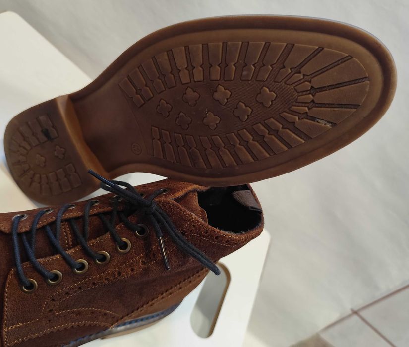 Ghere derby 42 42.5 brogue Lavoratione Artigianale piele naturala moal