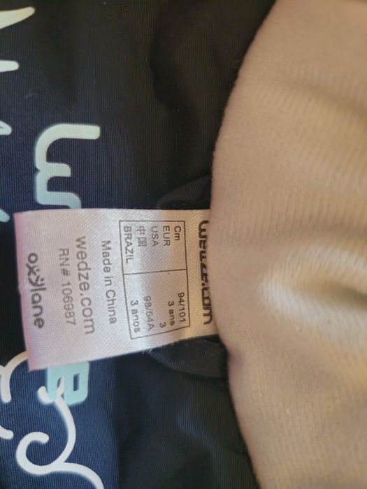 Geaca calduroasa si impermeabila Wedze 3 ani, 94-101 cm