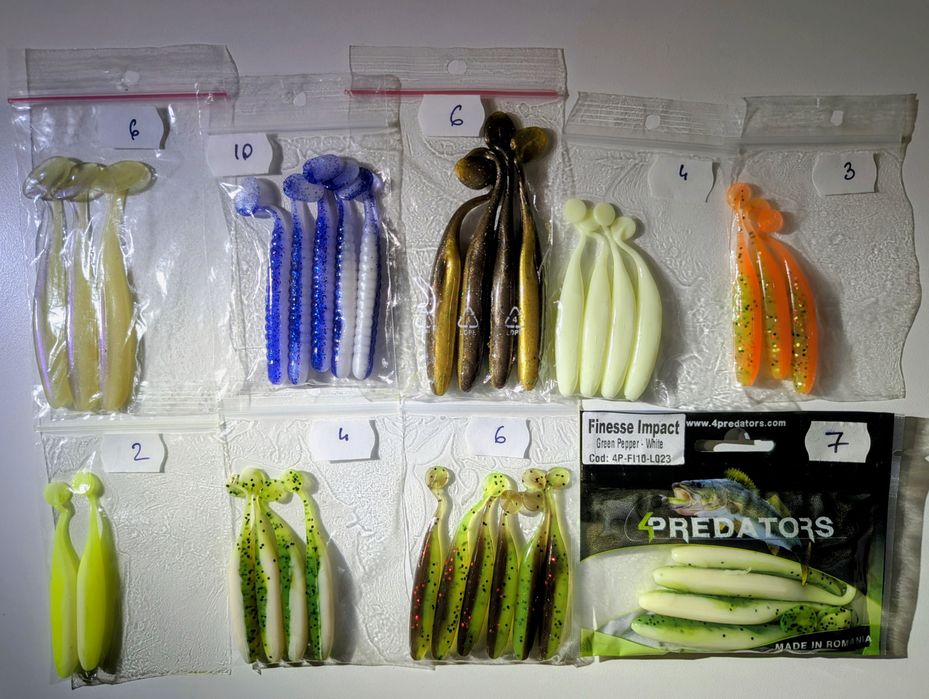 Naluci siliconice (gume) pentru salau, biban, stiuca