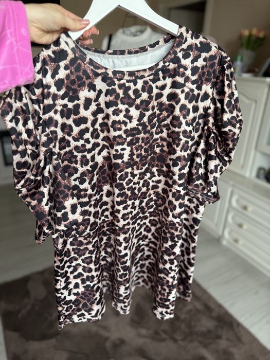 Tricou 4XL animal print/ nou