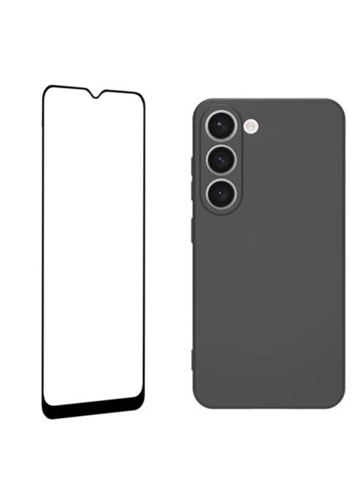 Husa Silicon Slim + Folie Sticla Samsung A12/A13/A32/A15/A05S/A16/A06