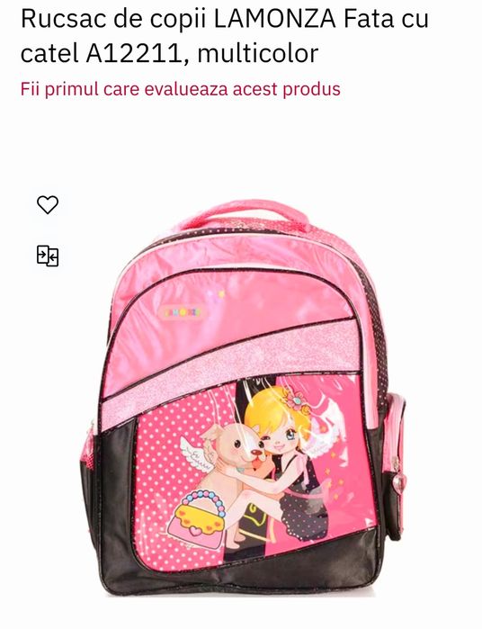 Ghiozdan scoala  Nou Rucsac fete Lamonza